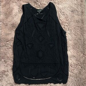 Lucky Brand Intricate Black Tank Top